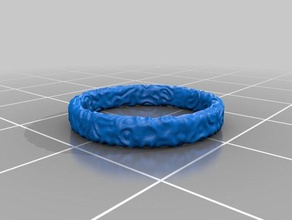 fluid-ring Ringe mathematische Kunst prozedurale generiert ring 3d print model - Mito3D