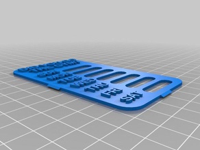 Fitnessstudio Erinnerung Haushalt kundengebundene 3d print model - Mito3D