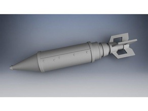 rust rocket props naked launcher game 3d print model - Mito3D