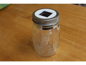 mason jar solar light holder 3d printing 3d print model - Mito3D