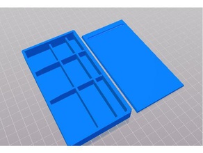 parametrik top sürme kutusu bölünmüş 3d baskı kapak kayar depolama 3d print model - Mito3D