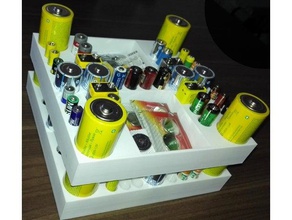 bateria de armazenamento caixa - almacenaje pilas gadgets 3d print model - Mito3D