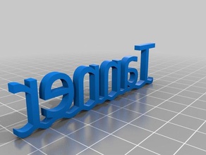 Özel ad etiketleri 2d sanat isim levhası 3d print model - Mito3D