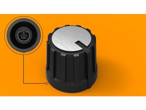 potentiometer knob 6mm shaft electronics 3d print model - Mito3D