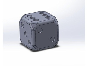 rigged dice v11 cube die fake game gigh high loaded runner 3d print model - Mito3D