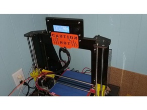 caution hot cable management 3d printer accessories holder warning sign 3d print model - Mito3D