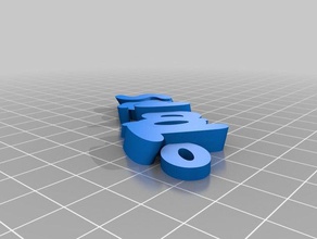 my customized iamburny's v2 text - name keyring keyfob keychains 3d print model - Mito3D