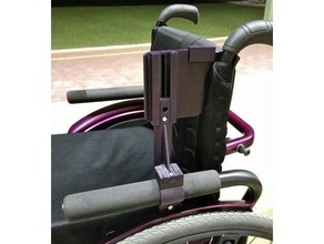 fauteuil roulant latérale de support soporte silla ruedas 3d print model - Mito3D