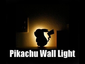 pikachu wall light household lamp pokemon 3d print model - Mito3D