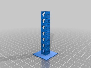 temp calibration tower 195-225 3d printing tests customized 3d print model - Mito3D