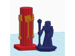 torture room - chained pillar 28mm rpg gaming toys & games 3d print model - Mito3D