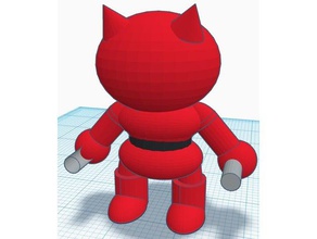 personnage de bande dessinée - diable gars L'impression 3d dessin animé casse-cou figure jeu miniature super-héros 3d print model - Mito3D