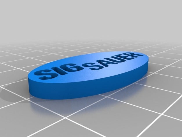 sig sauer logo spor ve açık hava ateşli silah tabanca 3D print model - Mito3D