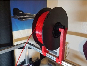 ft-5 spool holder 3d printer parts 2020 extrusion folgertech ft5 3d print model - Mito3D