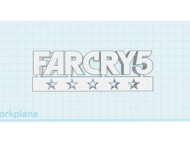 far cry logo segni e loghi grido lontano 4 5 cry4 farcry farcry4 farcry5 3D print model - Mito3D