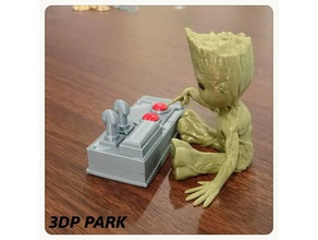 baby groot 5-5 non premere il pulsante modelli anime art moda gioco modello film giocattolo 3d print model - Mito3D