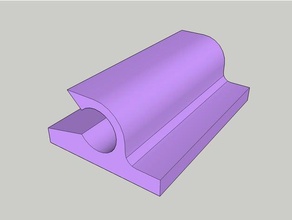 rincer clip de câble 3-4mm diamètre 18x12mm base le bricolage 4mm chasse d'eau encastré 3d print model - Mito3D