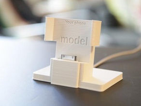 huawei mate 7 universal dock de recharge téléphone mobile personnalisé 3d print model - Mito3D