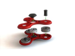 tri - spinner v3 new concept toys & games bearing ceramic fidget toy 3d print model - Mito3D