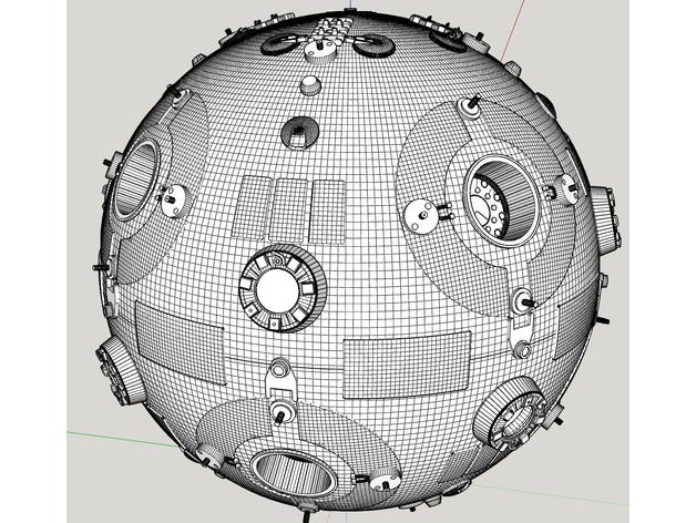 jedi eğitim uzaktan sahne savaş uzak droid küre star wars 3D print model - Mito3D