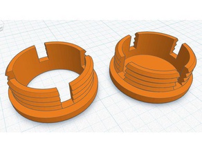 caps 1 inch tubing v2 - mpcnc parts abs cap closed 525 add-on open round 3d print model - Mito3D