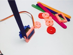 servo-lollypop stick couplers robotics 3d print model - Mito3D