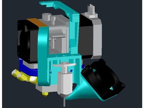 geeetech i3b x printed version single extruder fan & led 3d printer parts 3d print model - Mito3D