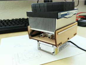 peltier liquid radiator w alpine 11 plus computer laser lasercut cooling 3d print model - Mito3D
