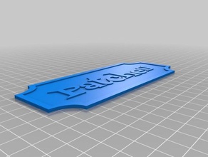 patches name plate decor customized 3d print model - Mito3D