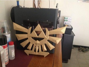 zelda crest wallhang 2d art 3d print model - Mito3D