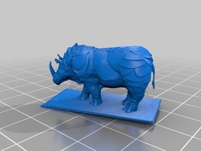 gergedan heykeller 3d tarama heykel 3d print model - Mito3D