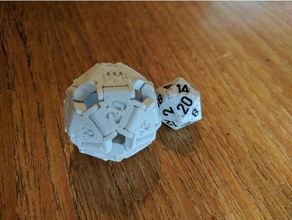 snap-together d20 dice snap-on 3d print model - Mito3D