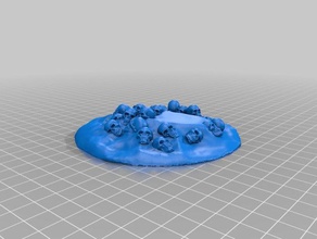 skull pile warmachine cryx wraith engine models tabletop 3d print model - Mito3D