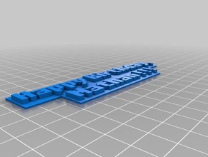 my customized pixelly font library openscad signs & logos 3d print model - Mito3D