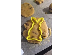 easter bunny cookie cutter - high resolution kitchen & dining cutters 3d print model - Mito3D