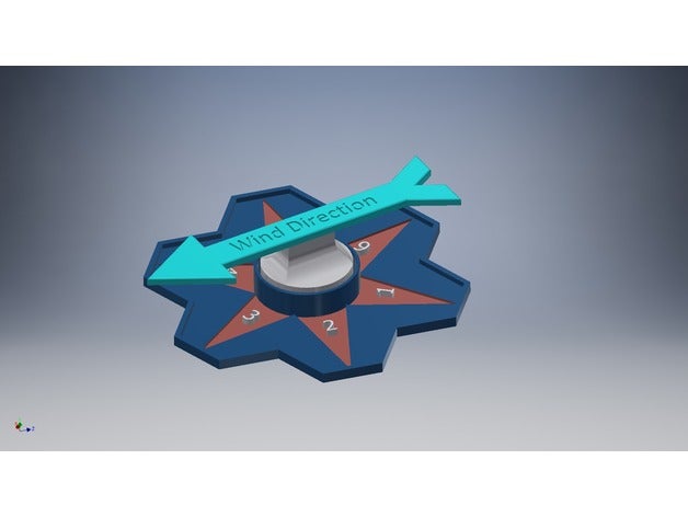 hexagonal indicateur de direction jeux 3D print model - Mito3D