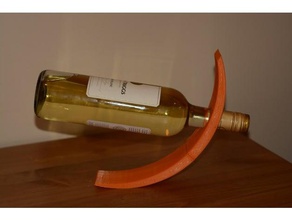 curved balancing wine holder kitchen & dining 3d print model - Mito3D