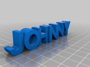 johnny 3d-name 3d print model - Mito3D
