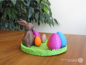 easternest easter bunny eggs decor 3dprinting diy easterbunny easteregg eastern egg free frohe ostern hase nest oster osternest set 3d print model - Mito3D