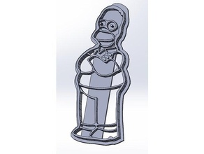 homer simpson - cookie cutter food & drink 3d print model - Mito3D