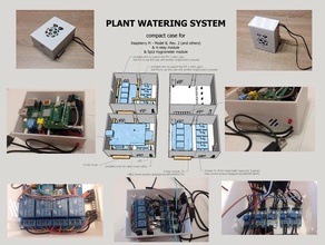 plant watering system - compact case rpi 1 2 3 4 relay module & 5pcs hygrometer diy raspberry pi b board 3d print model - Mito3D