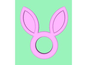 2 tavşan peçete halkası dekor bunny Paskalya tavşanı tatil wslab 3d print model - Mito3D