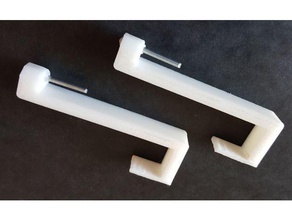 Gardinenstange Haken kleben schraubenlos Dekor 3d print model - Mito3D