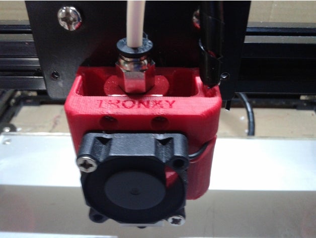 tronxy x3 hot end cover 3d printer extruders e3d extruder hotend 3D print model - Mito3D