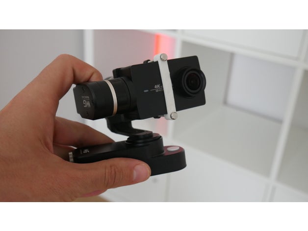 yi 4k holder feiyu wg wearable gimbal camera adapter 3D print model - Mito3D