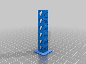 mi personalizados temp de calibración la torre La impresión en 3d las pruebas personalizado 3d print model - Mito3D