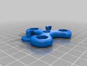 minore 1 4 pollici dado esagonale spinner tappi a vite La stampa 3d 3d print model - Mito3D