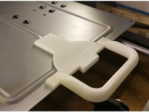 bed handle wanhao di3 monoprice maker select v21 3d printer accessories handlebar handles makerselect print duplicator i3 3d print model - Mito3D