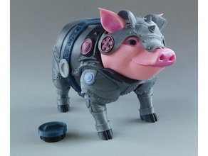 sir pigglesby most noble piggy bank interactive art 3d print model - Mito3D