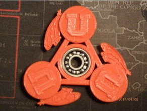 univ utah fidget spinner - wingnut2k juegos y juguetes mano juguete la universidad de 3d print model - Mito3D
